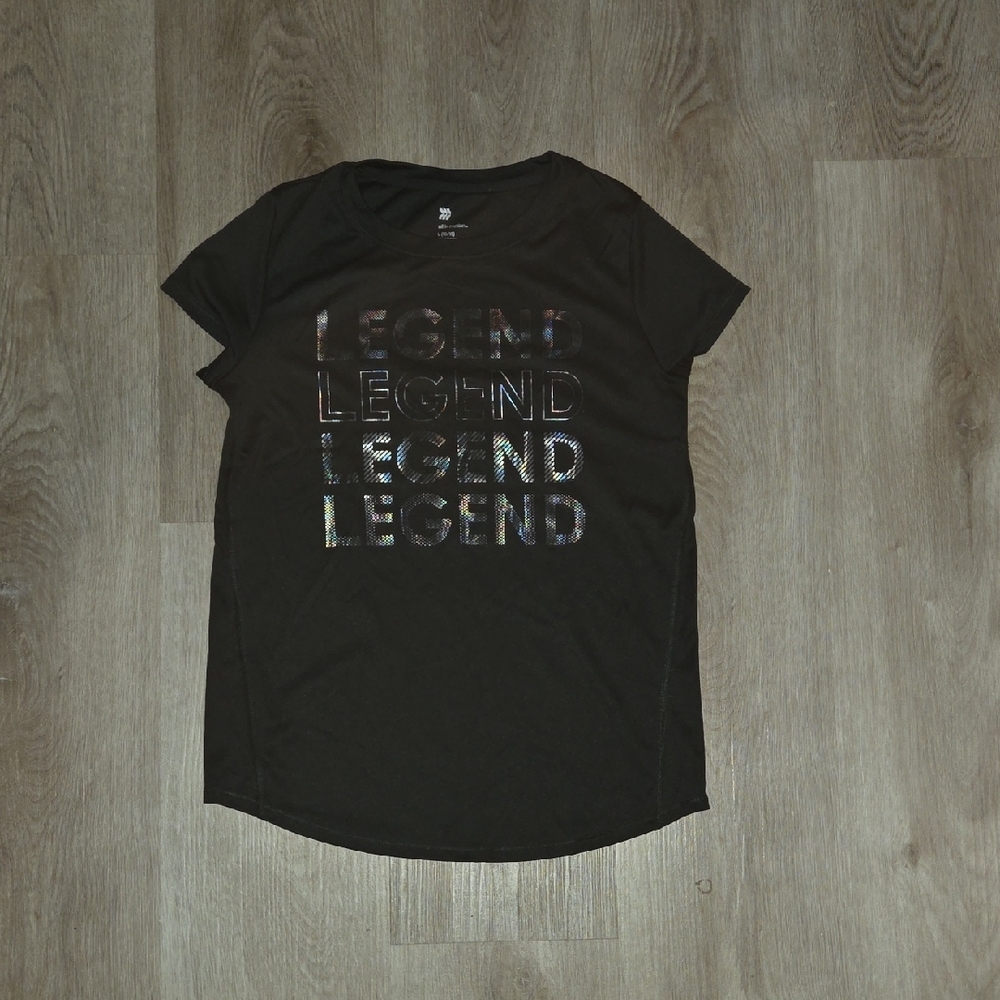 Soccer Cheer Practice Shirt Black Graphic Tee with 'LEGEND' Print
